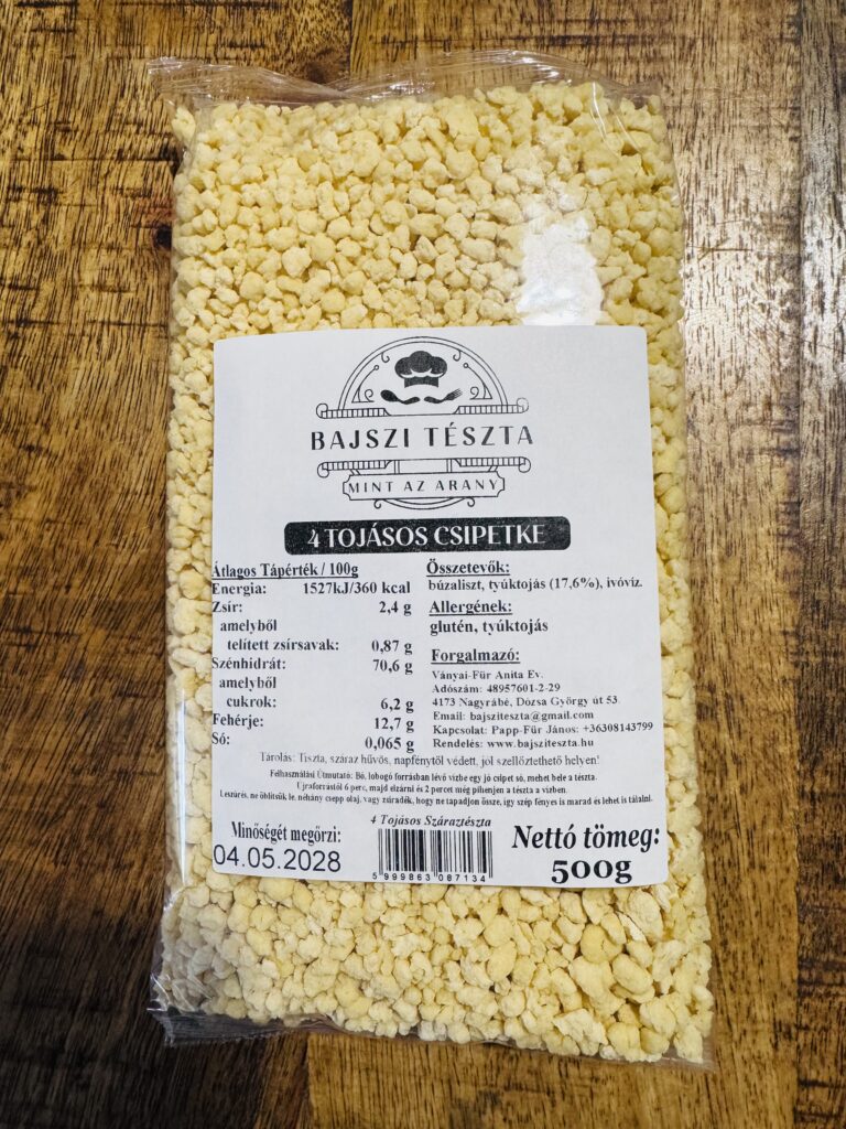 4 Tojásos Száraztészták