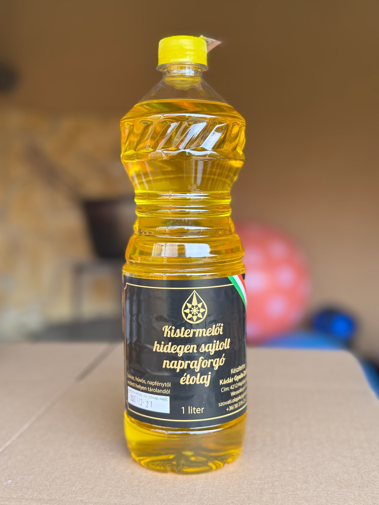Hidegen Sajtolt Napraforgó Olaj – 1 L