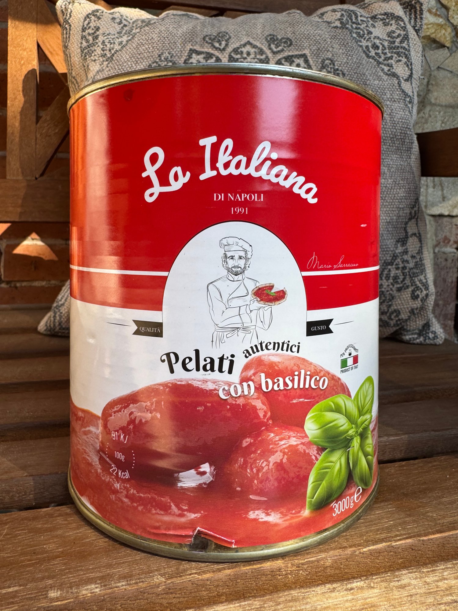 La Italiana – Bazsalikomos Egész Hámozott Paradicsom Paradicsomlében